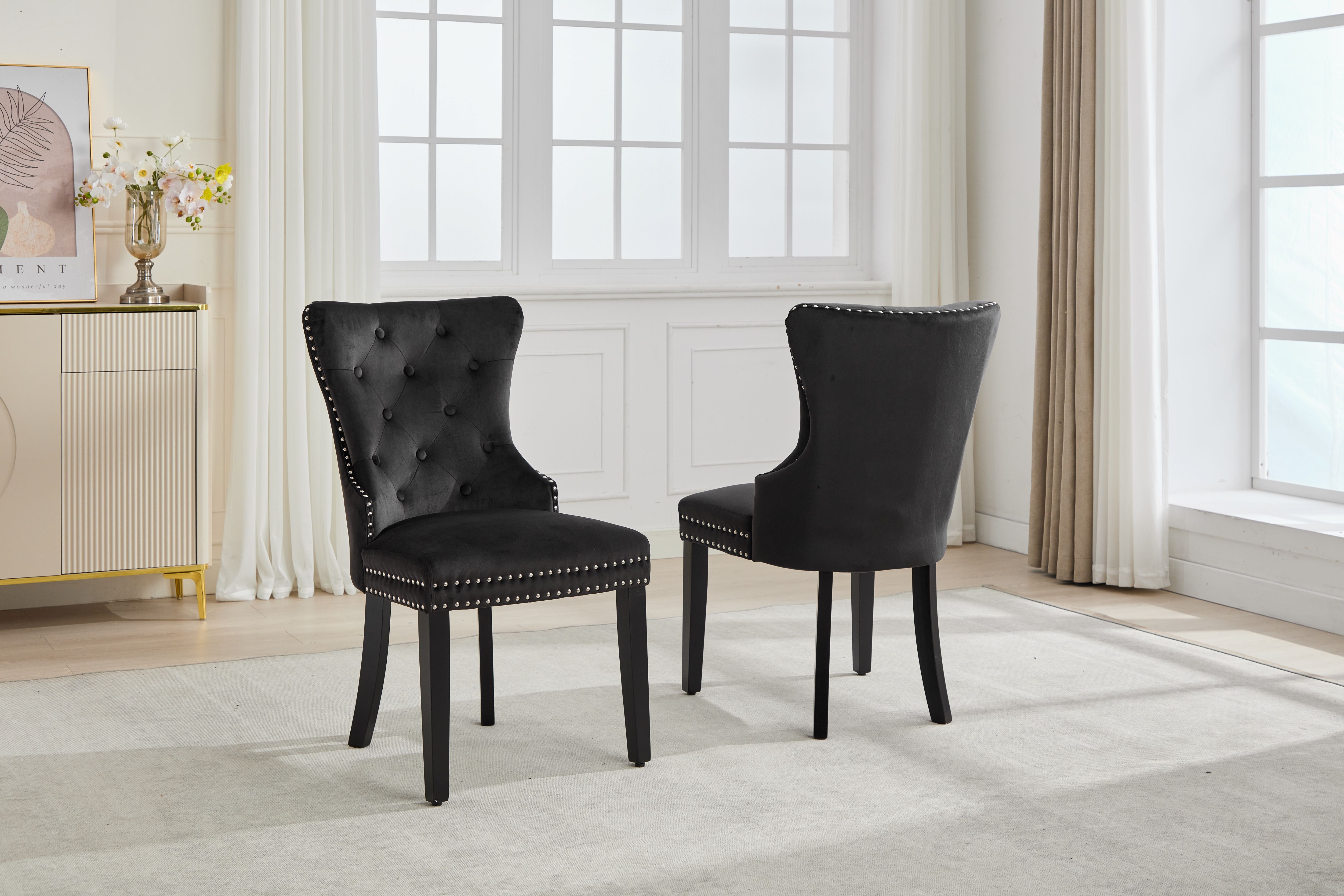 Dark Espresso Wooden Legs Accent Chair – C-1226