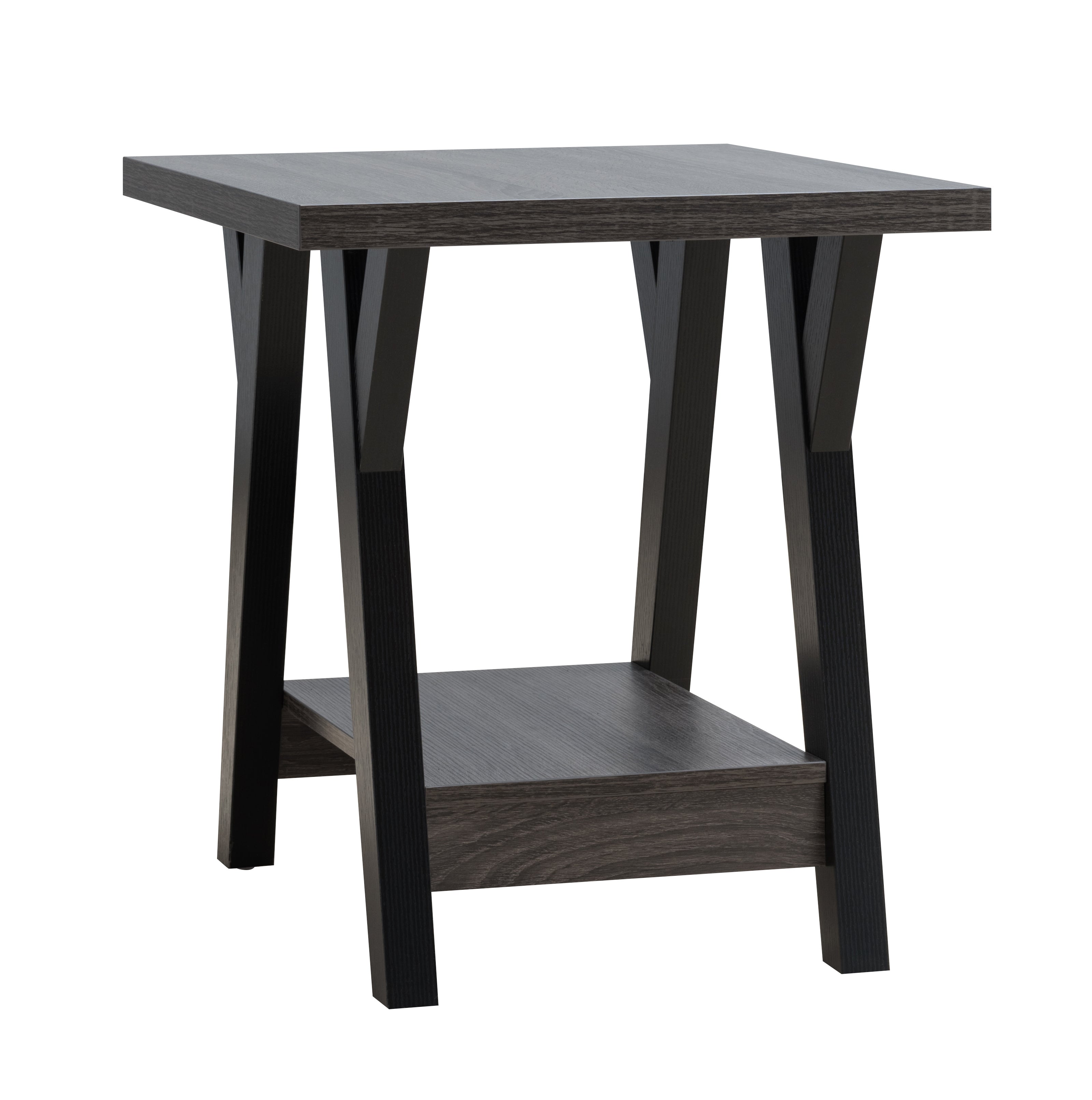 Wooden Top and Shelf with Black Legs Coffee / Side Table – IF-3505
