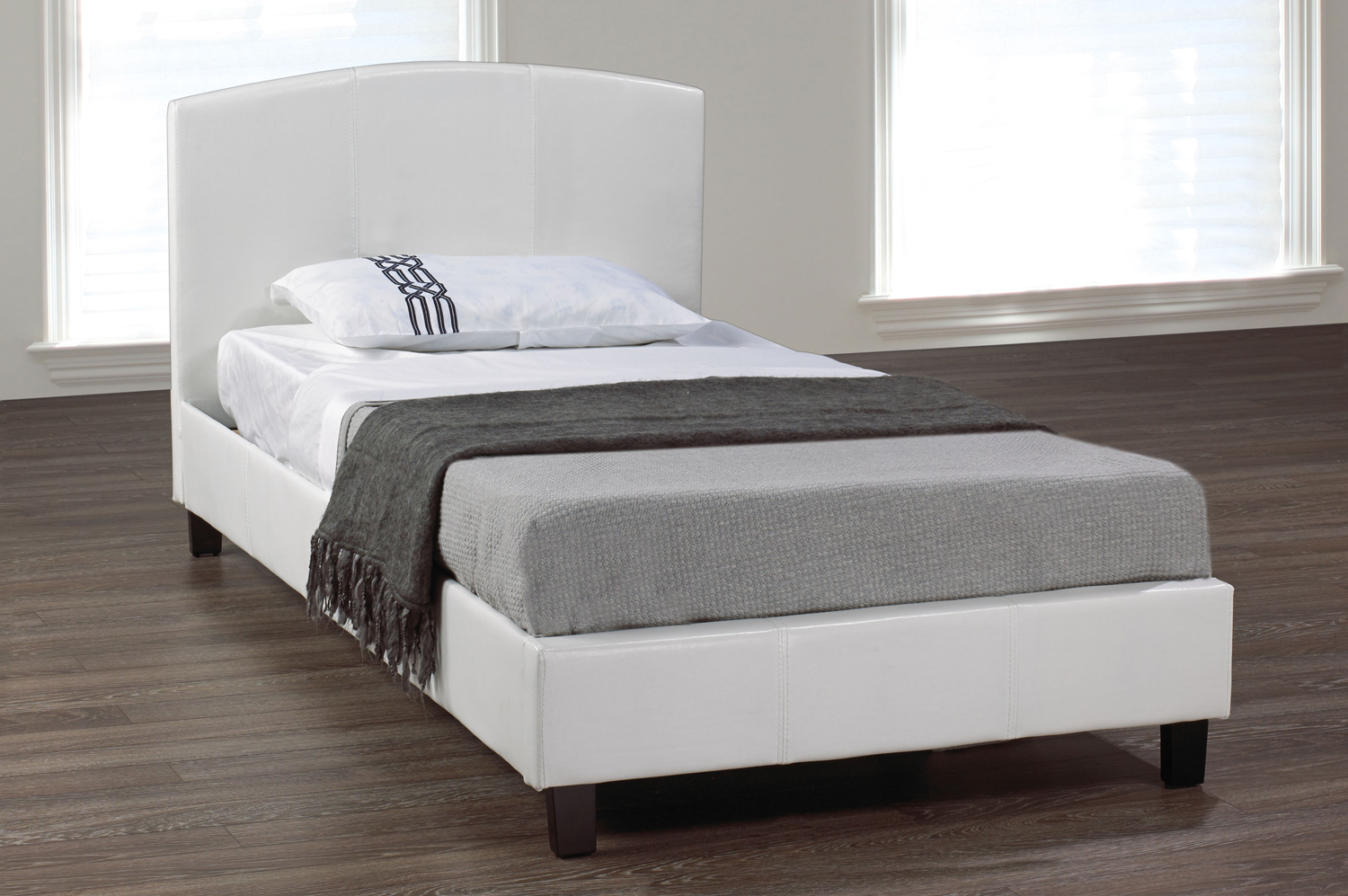 Image of if-133w - single or double or queen bed - platform bed includes mattress support.