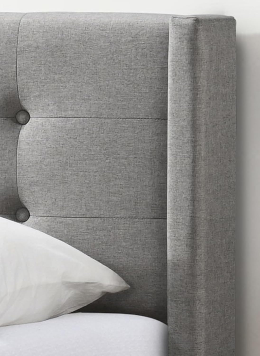 Grey Tufted Upholstered Bed – IF-5270