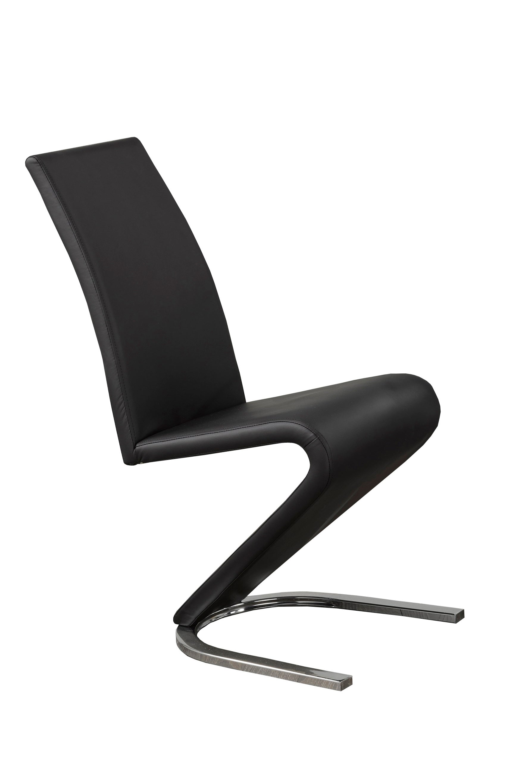 Upholstered in smooth black faux leather for easy cleaning Chair – C-1785