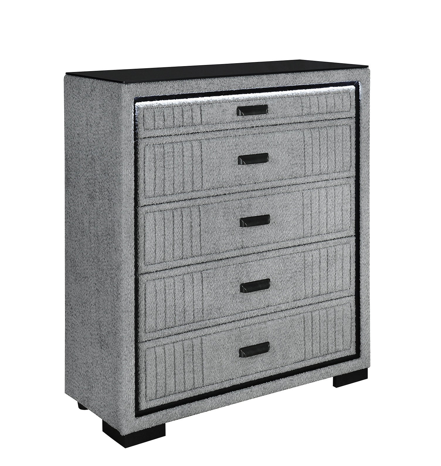 Isabella - Grey Bedroom Set with TV support
