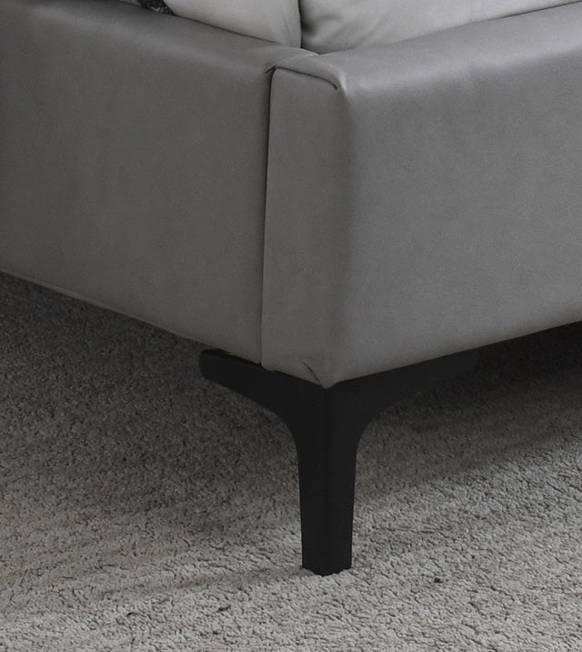 Light Grey Upholstered Platform Bed – IF-5340