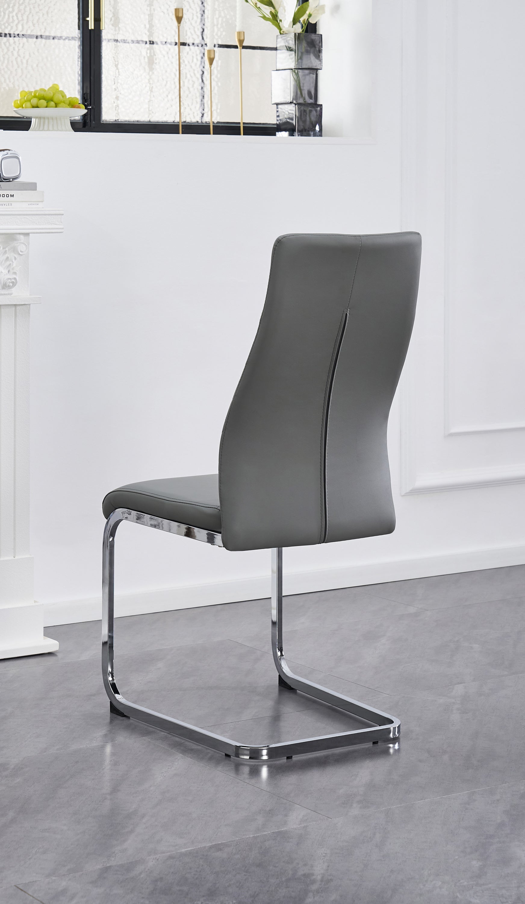 Upholstered in soft Grey PU Dinette Set – T-1448 C-1576