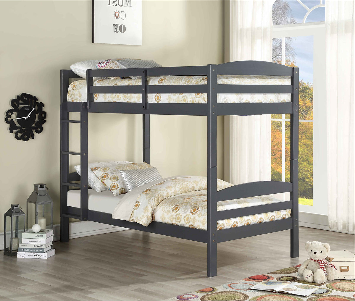 Grey Finish Bunk Bed – B-124G