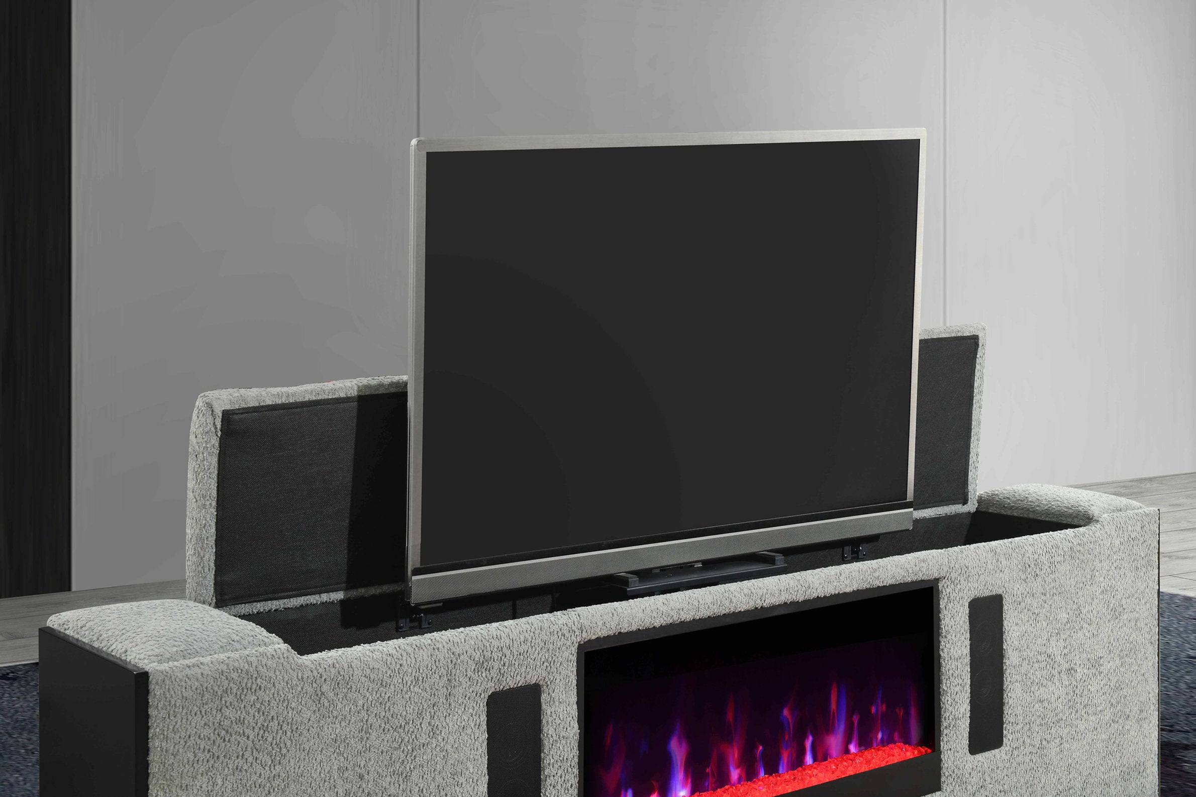 Isabella - Grey Bedroom Set with TV support