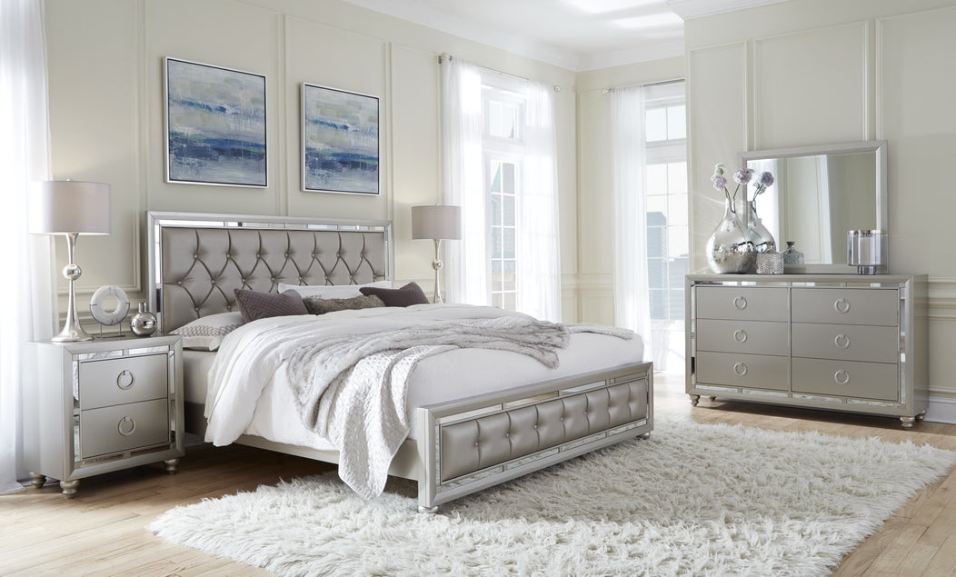 Riley 'Luna' Silver Tufted Bedroom Set – Riley 'Luna'