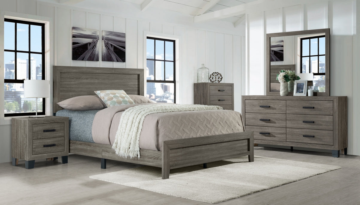 Austin 'Olivia' Grey Fabric Bedroom Set – Austin 'Olivia'