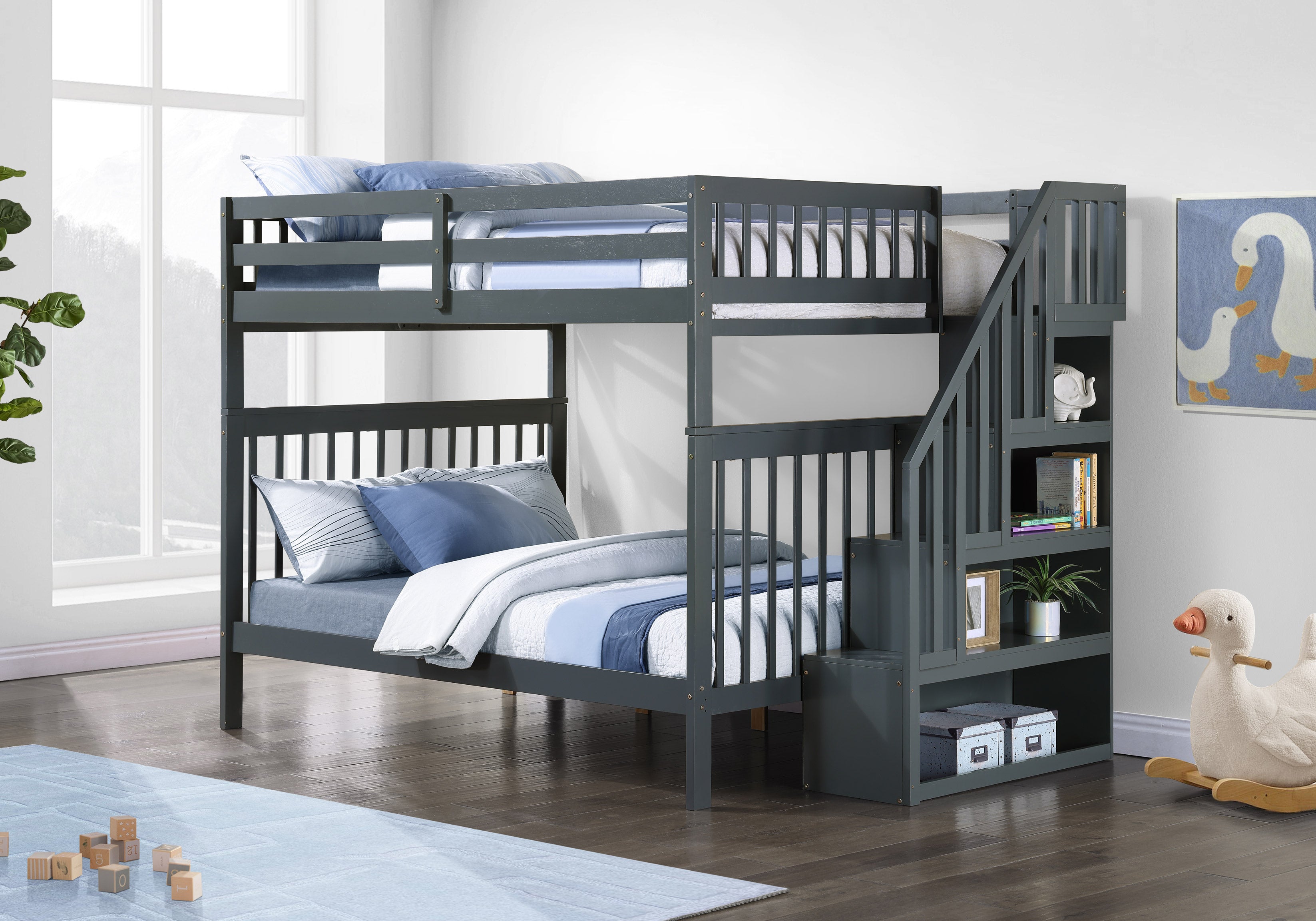 Please note The staircase is Reversible and can be installed on the Left or Right Side Bunk Bed –...