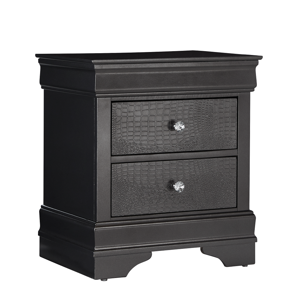 Features 2 Pull-Out Drawers Night Stand – Pompei (Grey) Night Stand