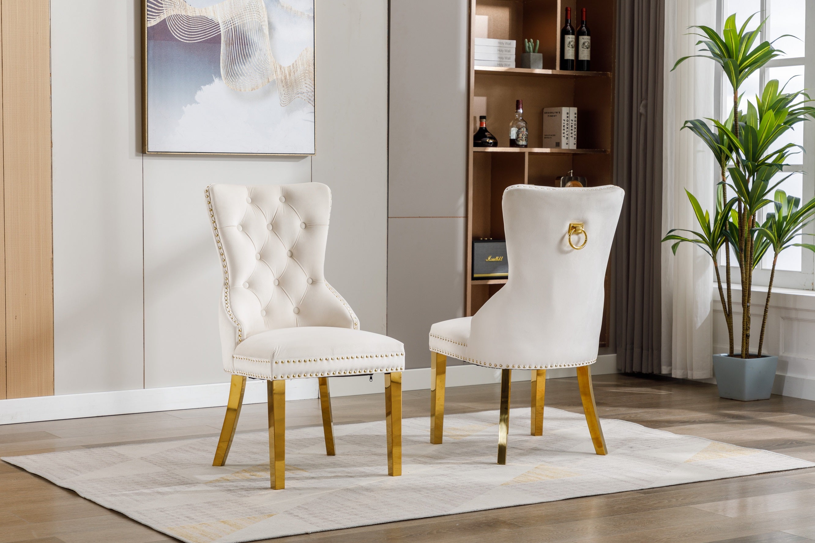 Button Tufted Front Accent Chair – C-1453