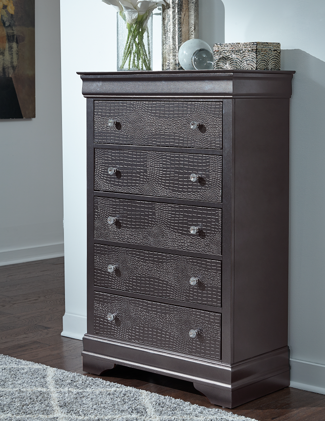 Pompei Grey Tufted Bedroom Set with LED Accent – Pompei (Grey)