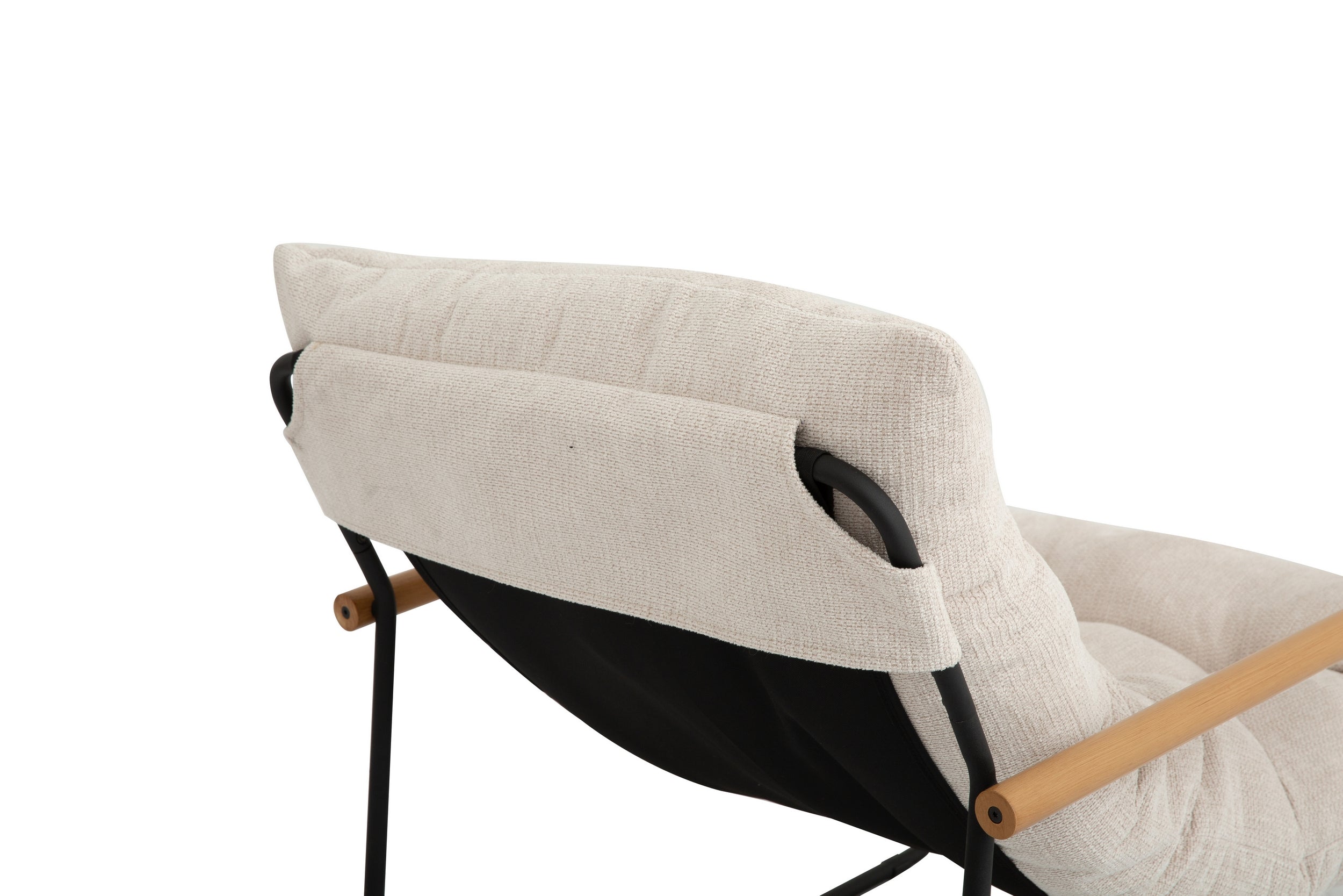 Plush Tufted Cushion – soft beige/cream fabric with deep padding for superior comfort Accent Chai...