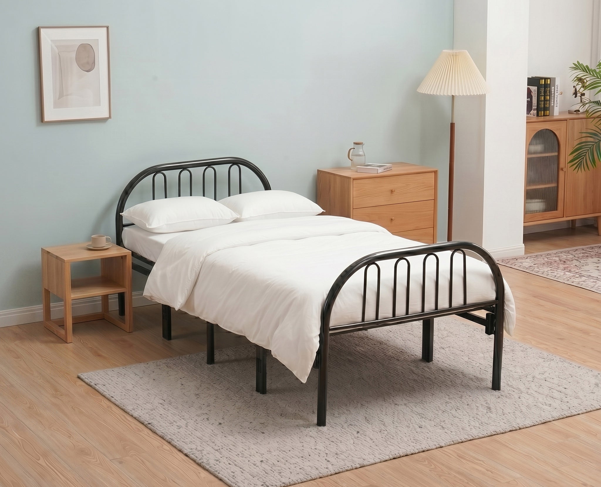 Guest-Ready in Seconds – Easy-fold frame sets up instantly for overnight visitors Folding Bed – I...