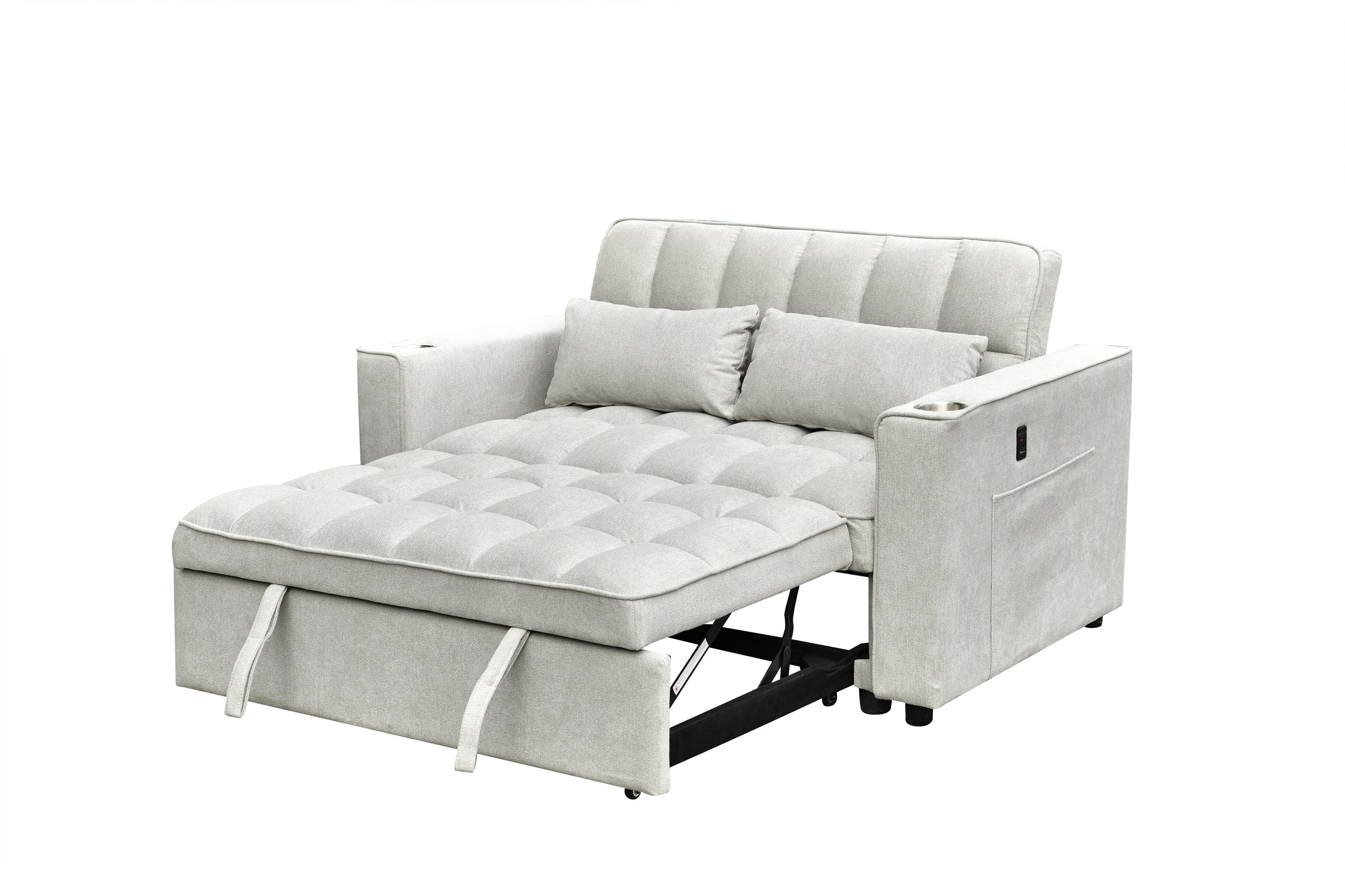 Ivory Pull-Out Loveseat Sofa Bed – IF-9028