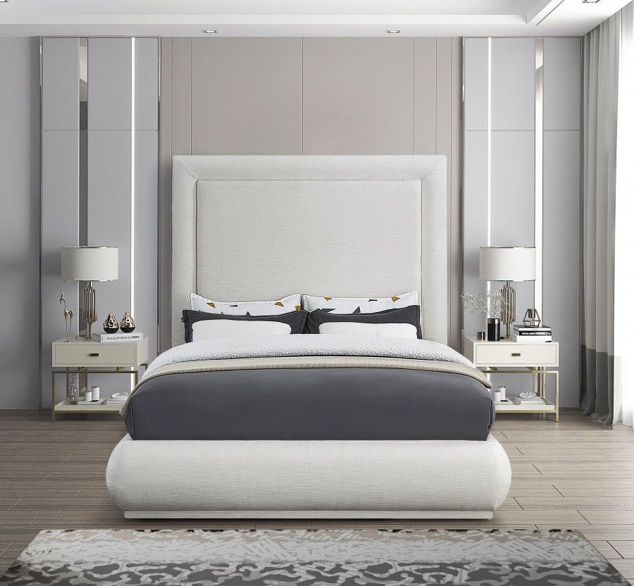 Creme Linen Fabric Bed – IF-5200