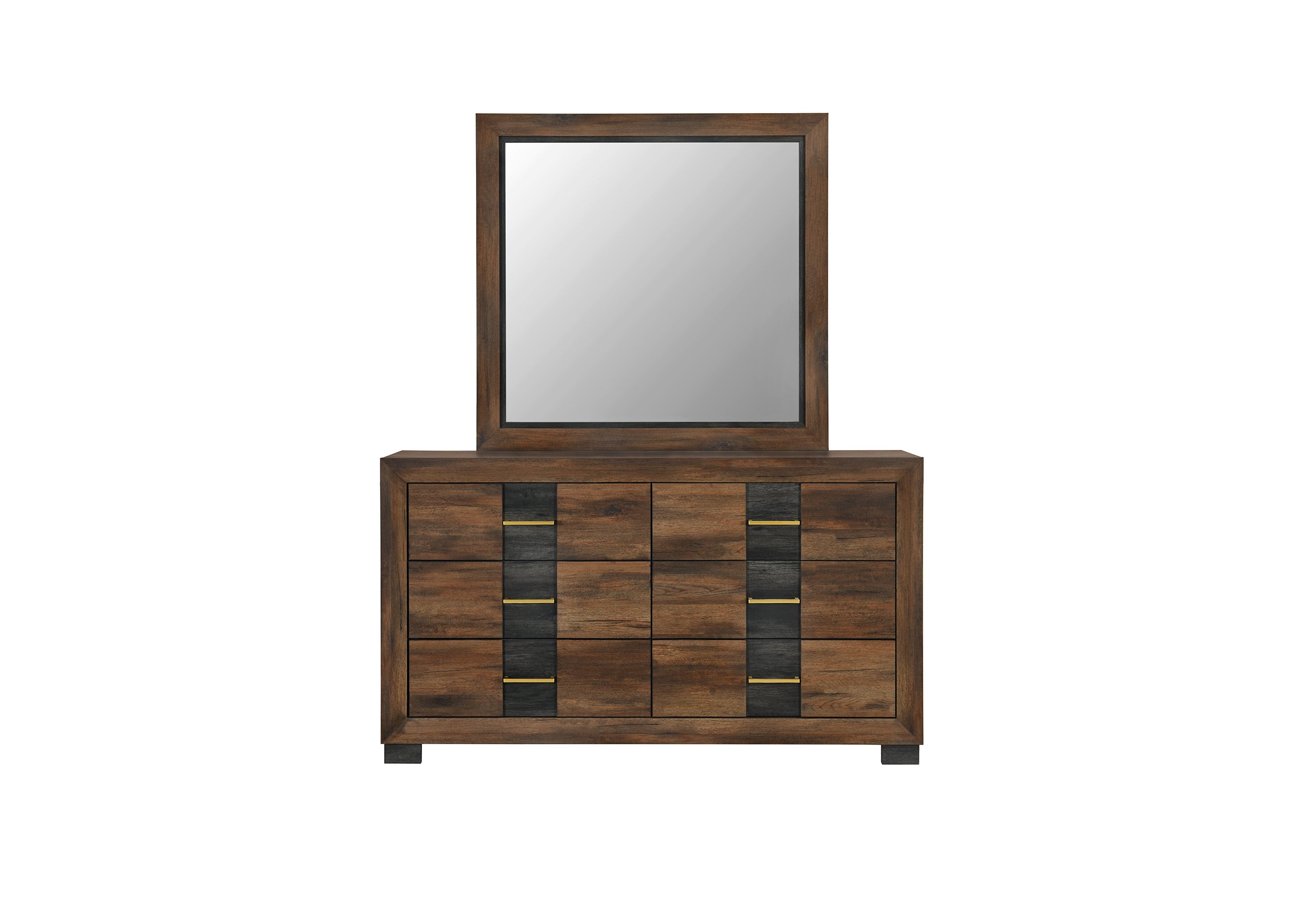 6 Spacious Pull-Out Drawers for Convenient Storage Dresser & Mirror Set – Optimus D/M