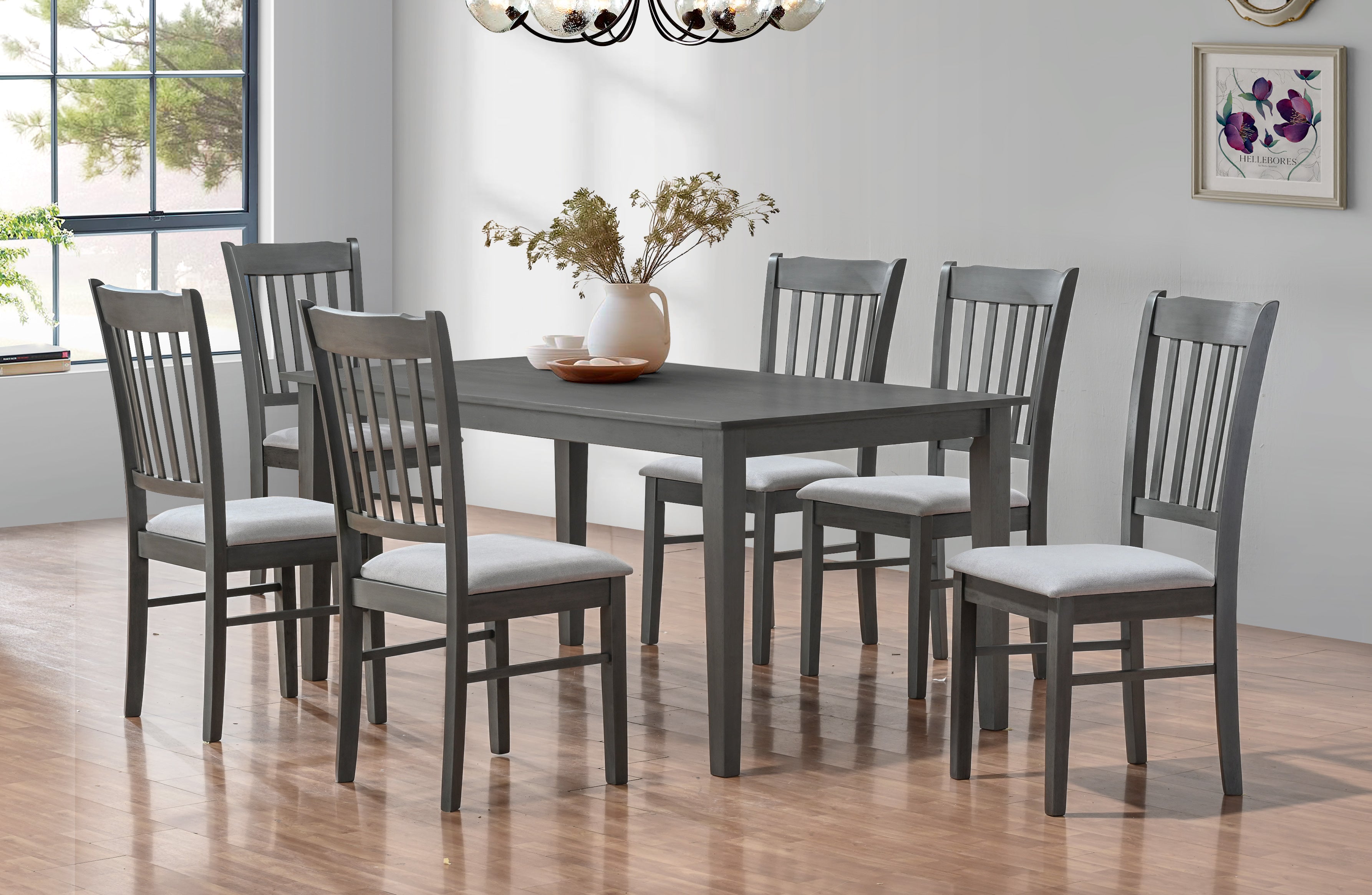 Fabric Upholstered Cushion Seats Dinette Set – T-1030 C-1031