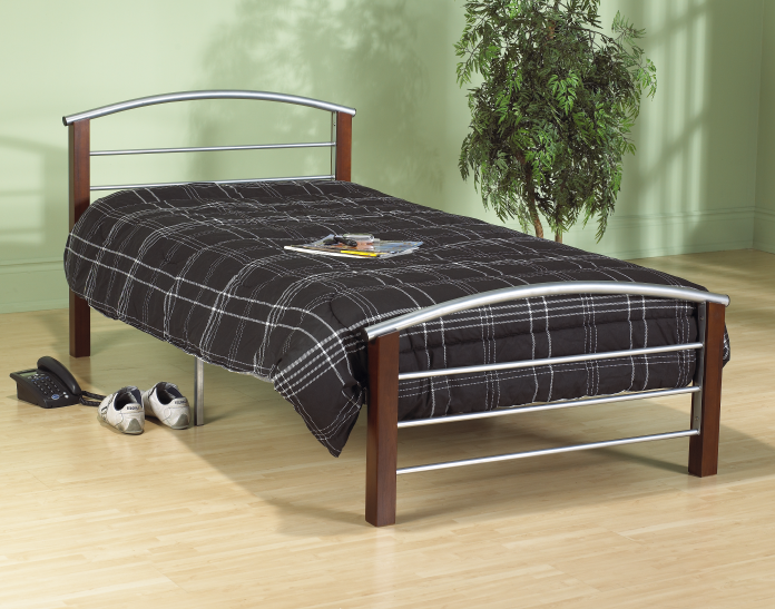 Image of if-127 - single or double bed - platform bed includes mattress support.