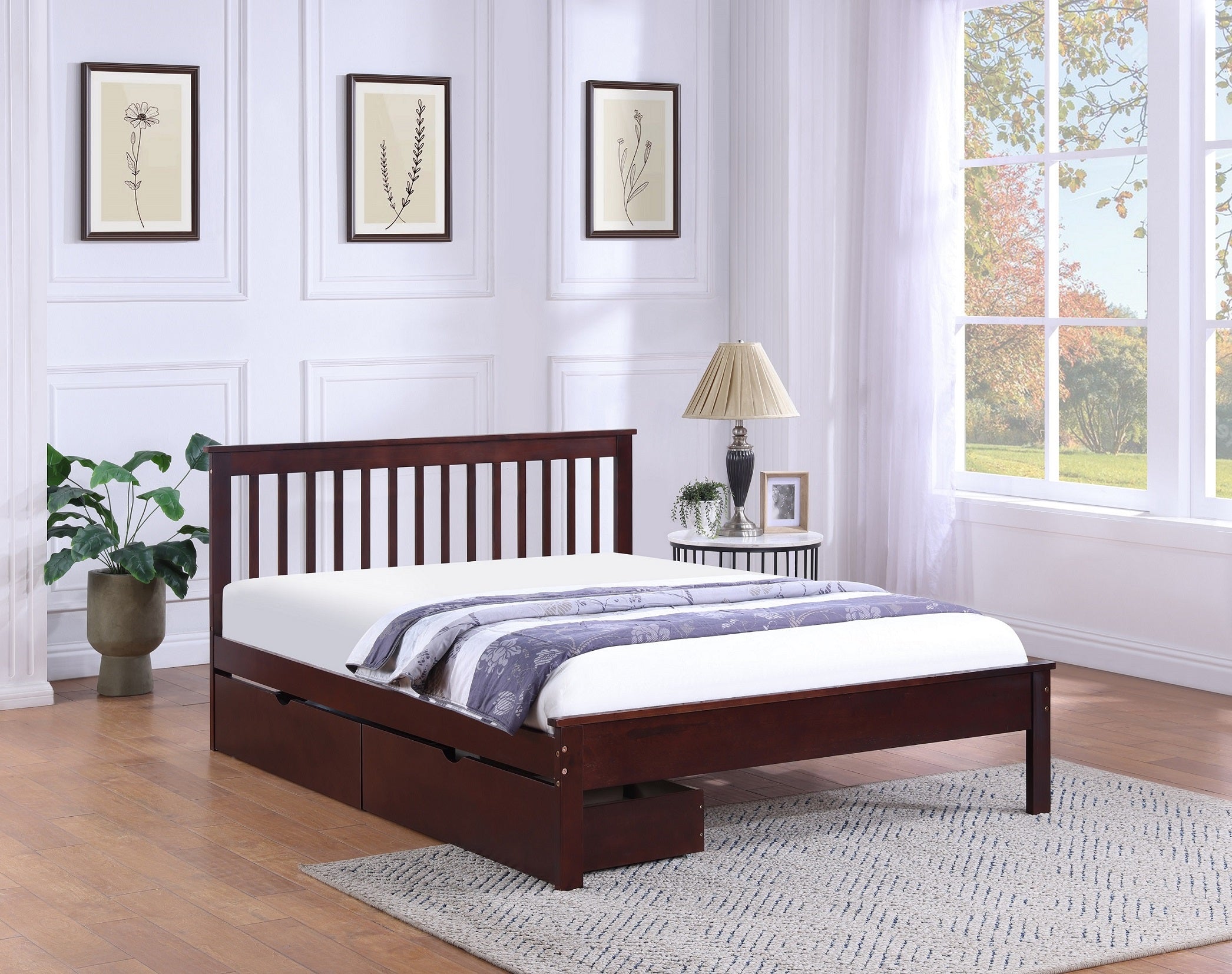 IF-415-EX - Single or Double Bed - Platform Bed Includes Mattress Support