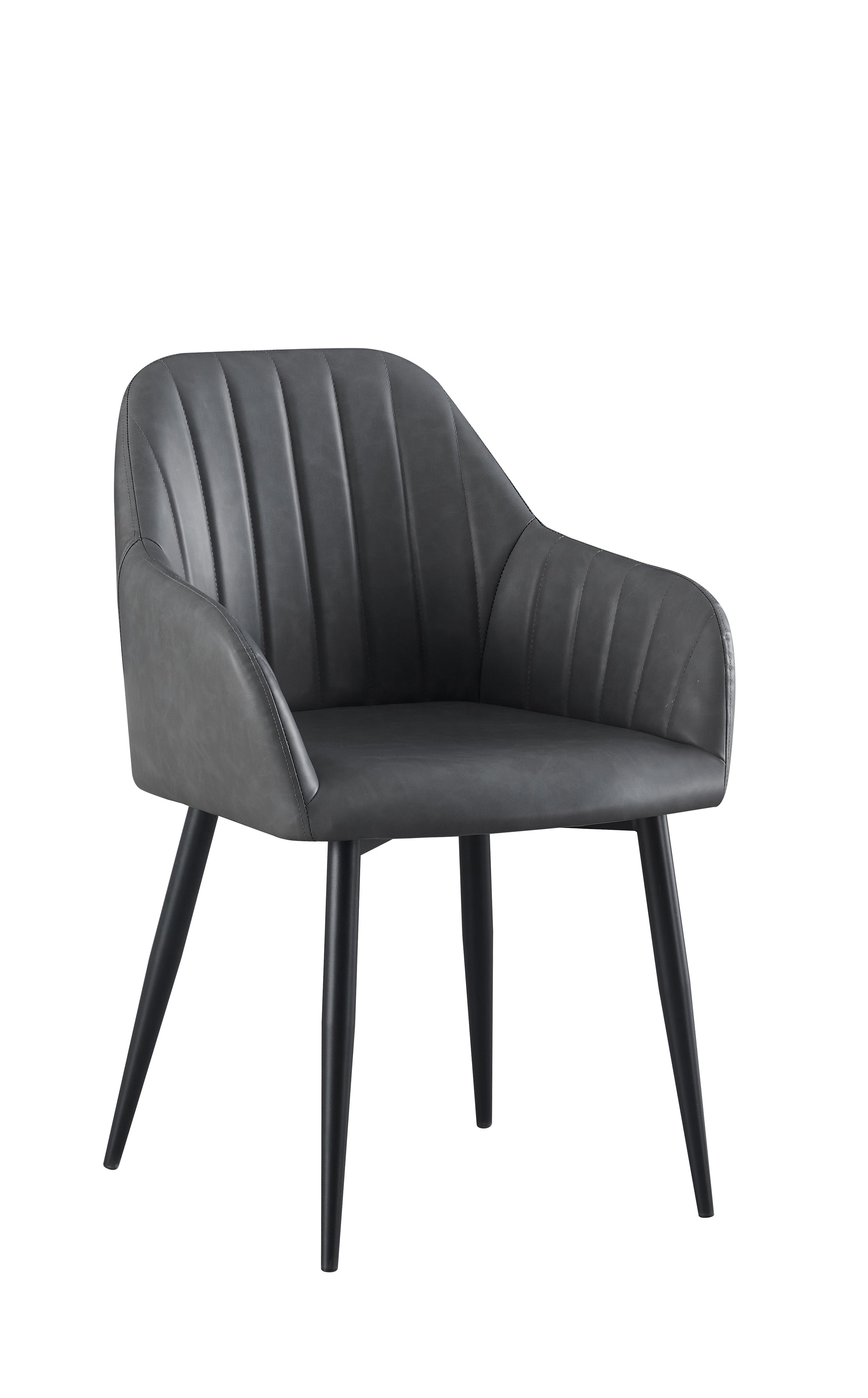 Upholstered in Soft Grey PU Chair – C-1416