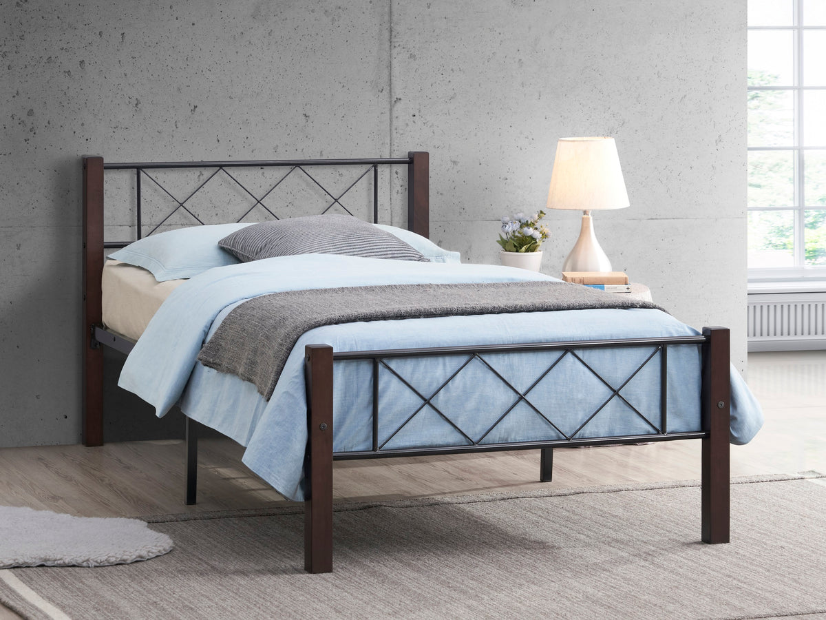 Espresso Wooden Posts Bed – IF-125