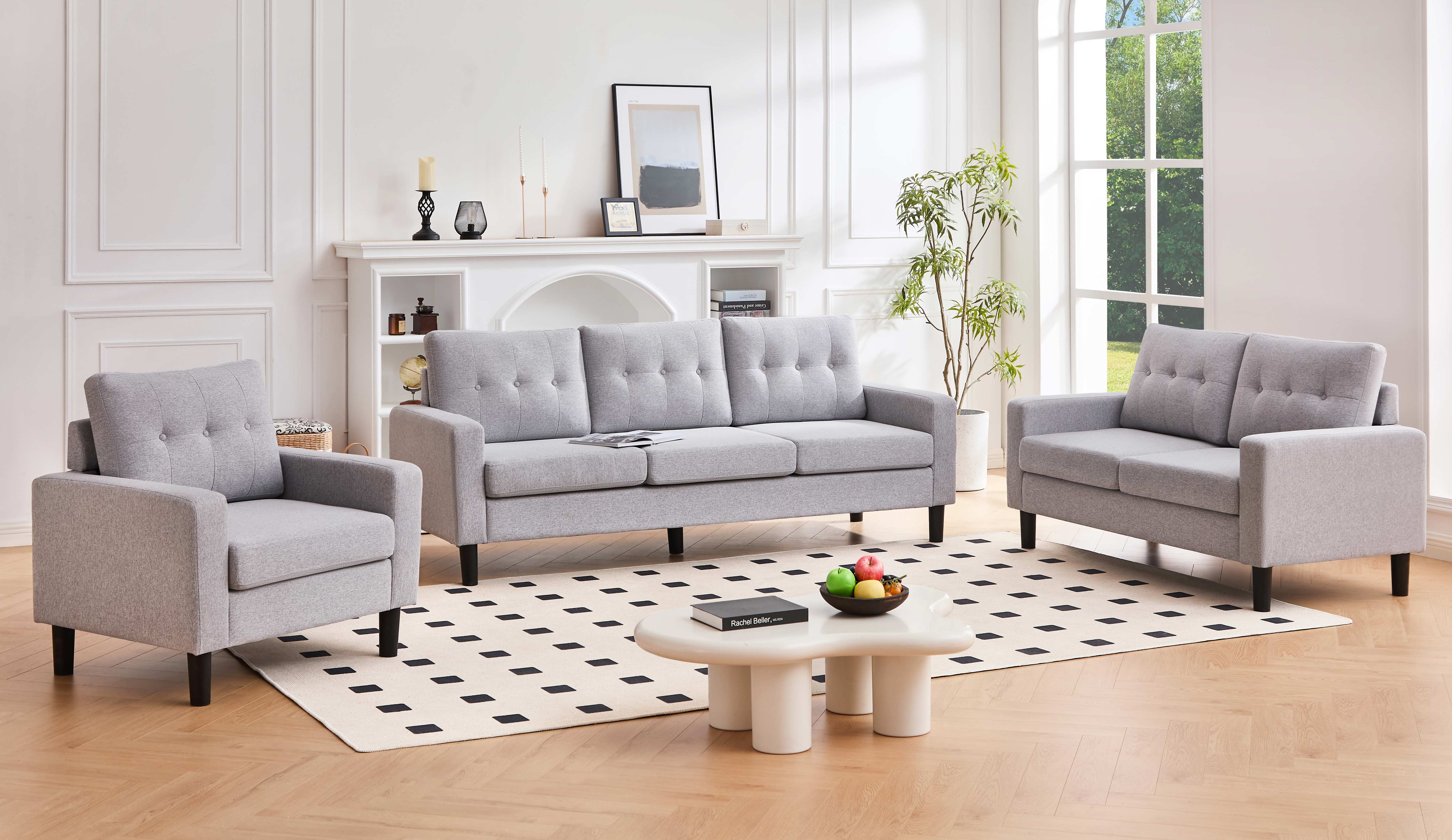 Solid wood legs for a simple, modern touch Sofa – IF-8230