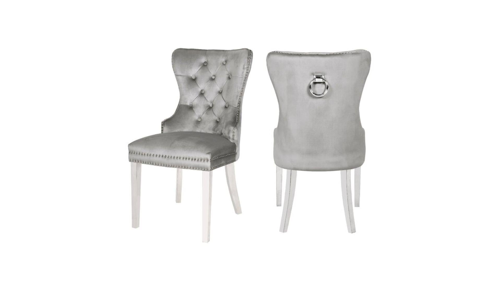 Image of dining chair - erica velvet - 2pcs.