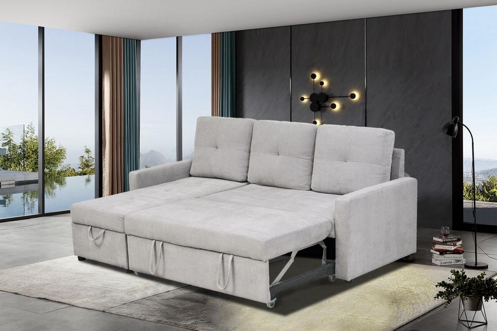 Image of roy sofa bed sectional reversible.