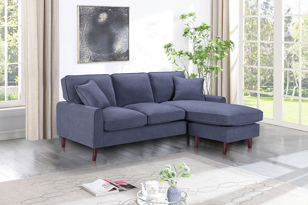 Image of mona sofa sectional reversible - velvet.