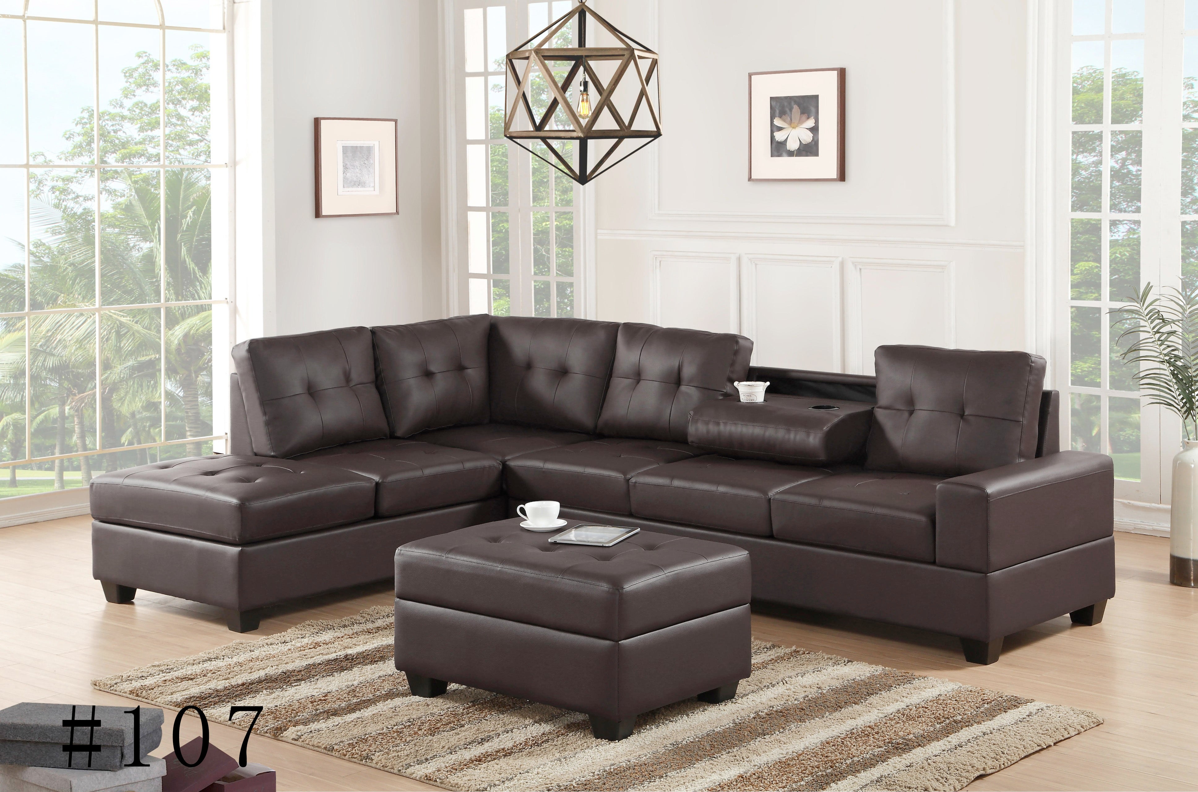 ROMA Sofa Sectionnel avec Ottoman