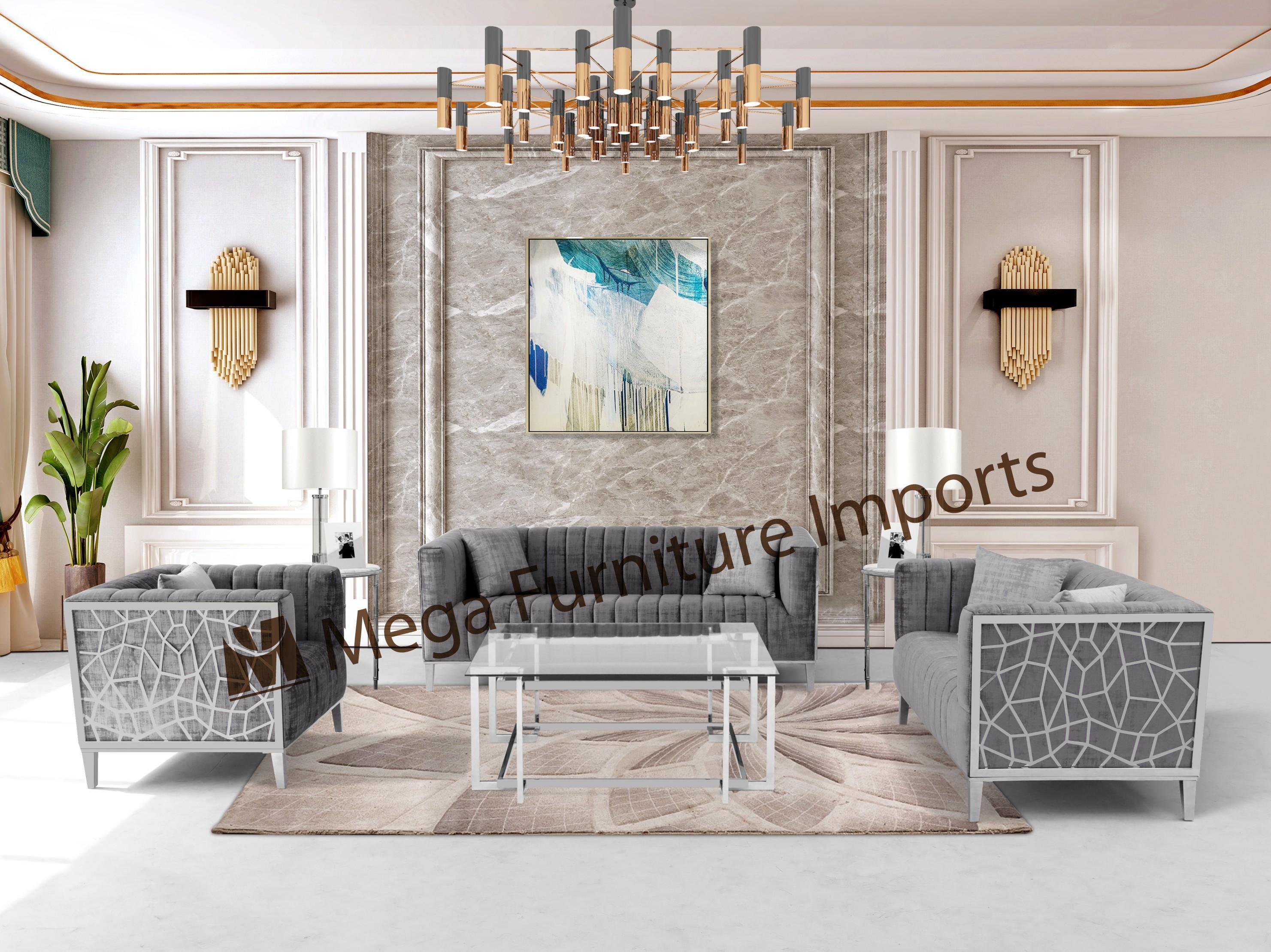 ARIEL SOFA SET FABRIC 3PCS