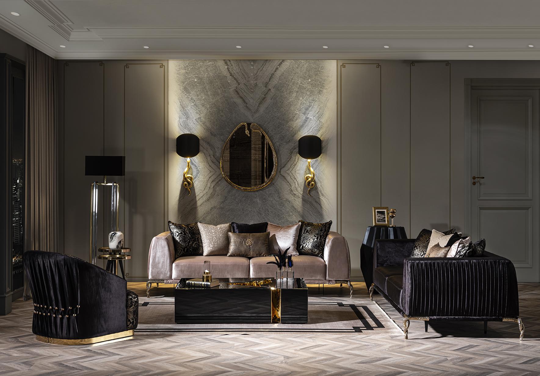 Image of majesty sofa set fabric 3pcs.