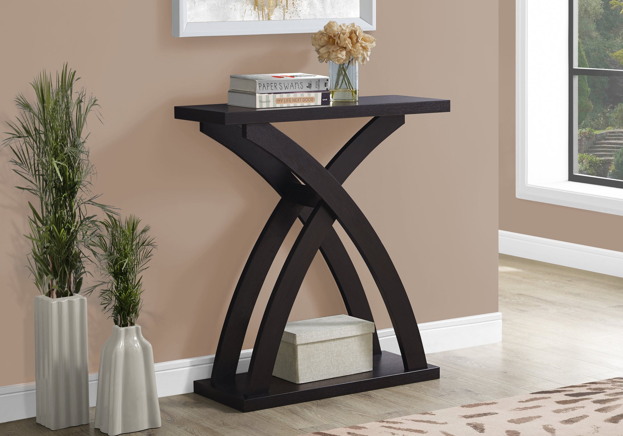 Image of accent table - 32inch l espresso hall console  i 2408.