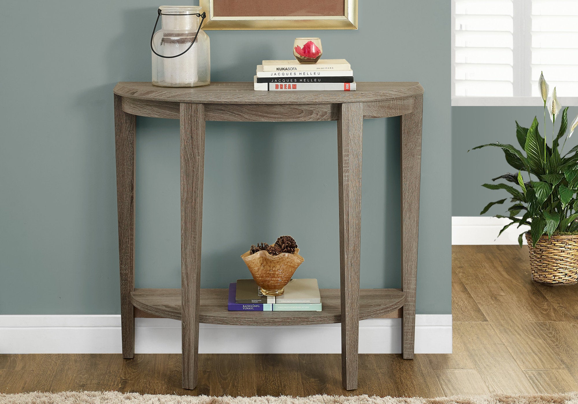 Image of accent table - 36inch l dark taupe hall console  i 2452.