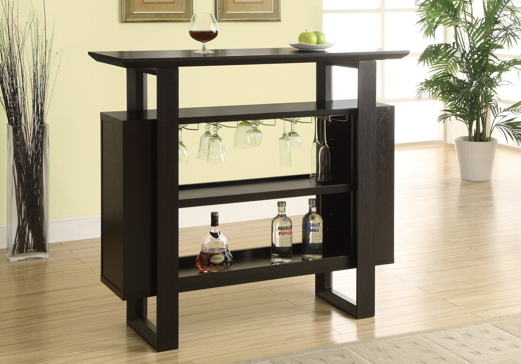 Image of home bar - 48inch l espresso with bottle glass storage i 2548.