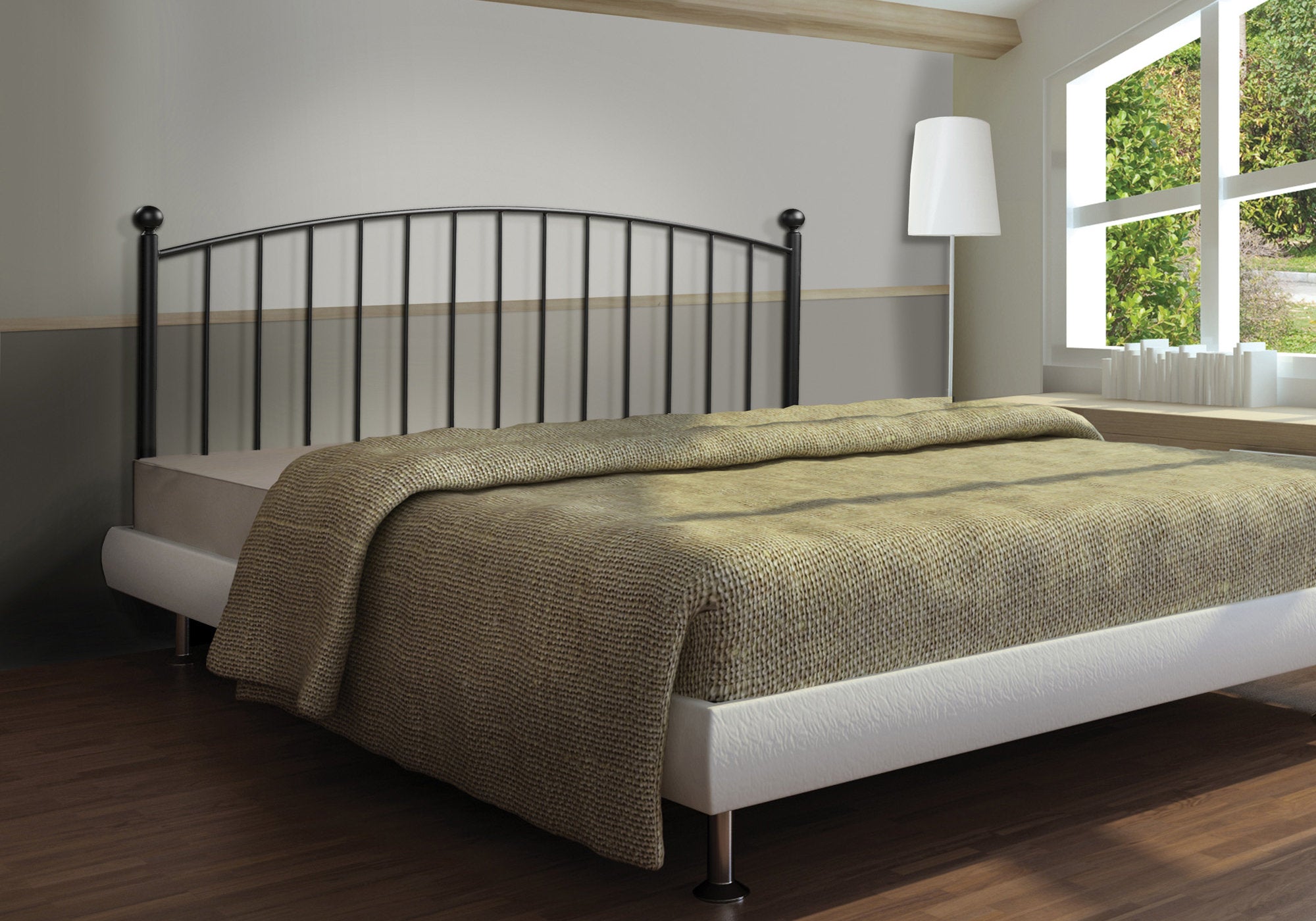 Image of bed - queen or full coffee headboard or footboard i 2619q.