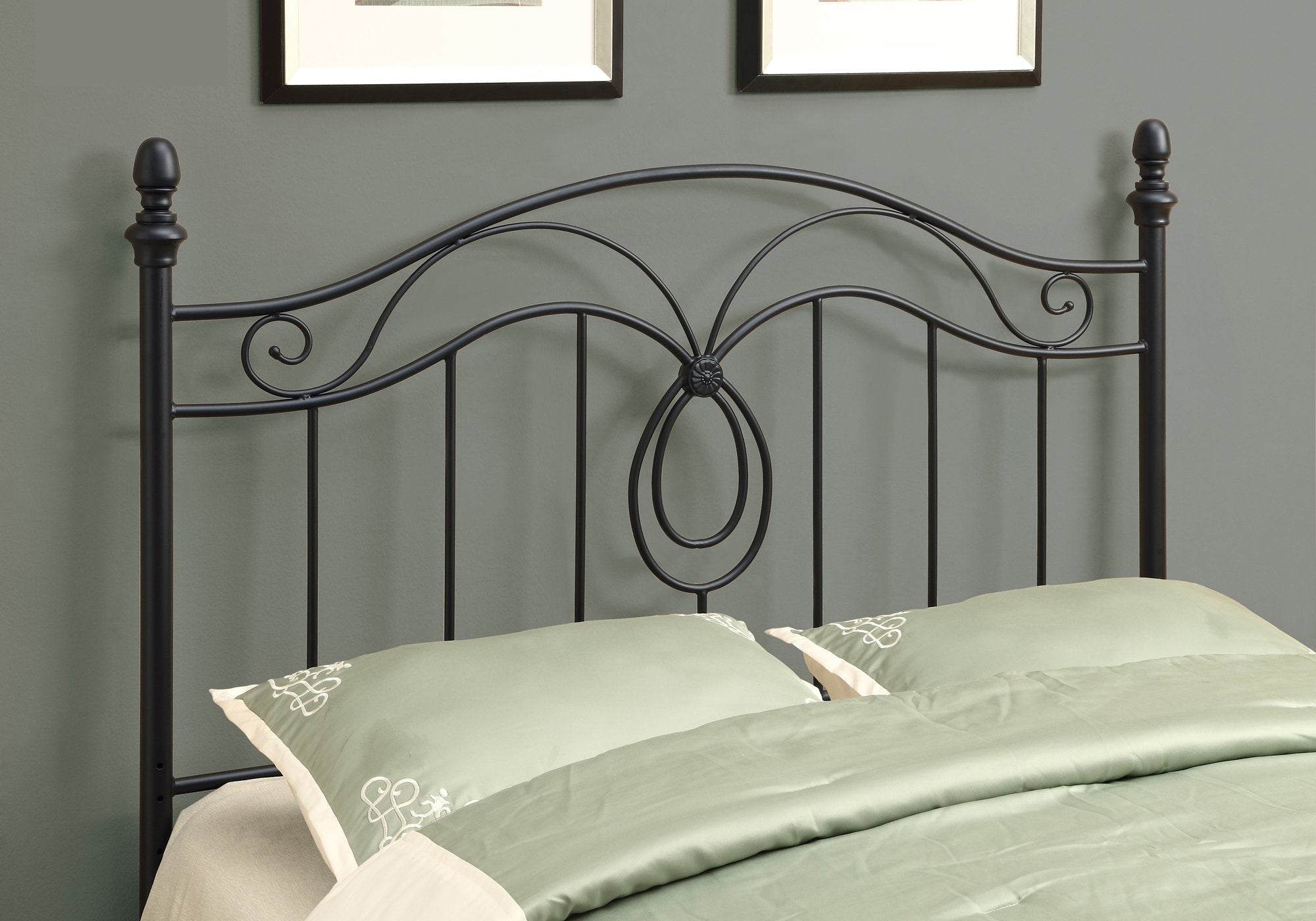 Image of bed - queen or full black headboard or footboard i 2622q.