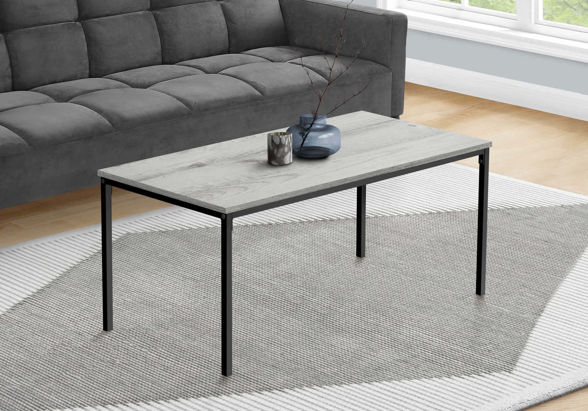 Image of coffee table - 40l grey black metal i 3796.