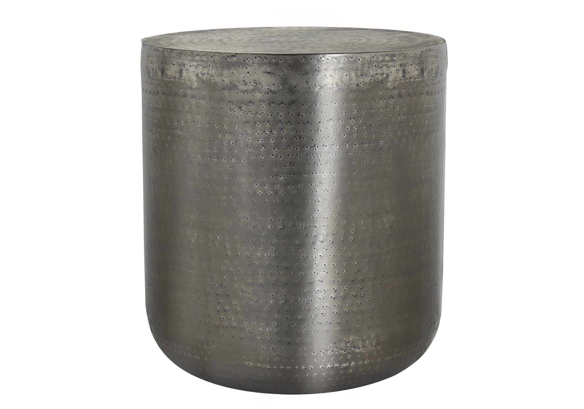 Image of accent table - 22h  silver grey iron metal end table i 3906.