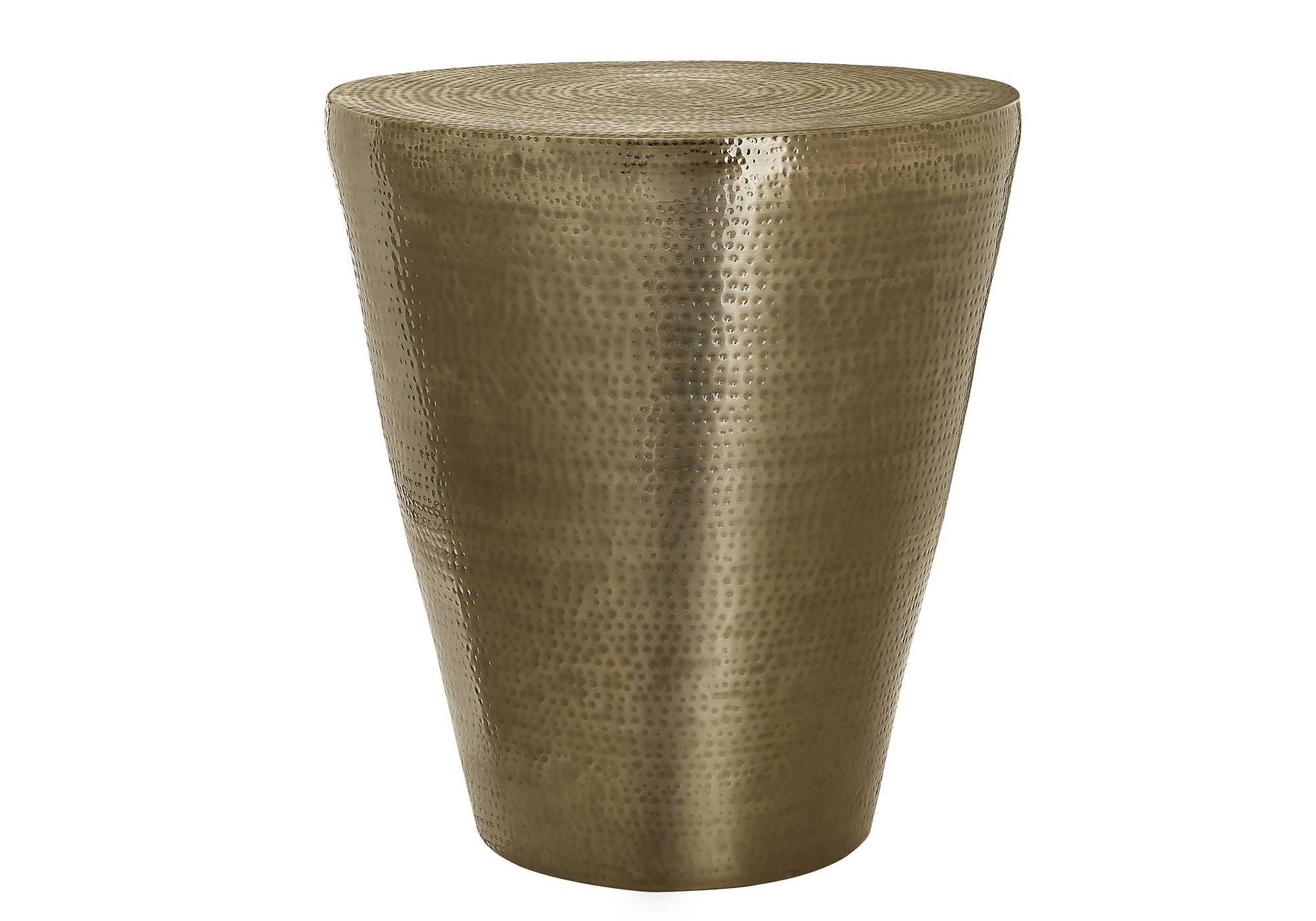 Image of accent table - 22h  gold iron metal drum end table i 3923.