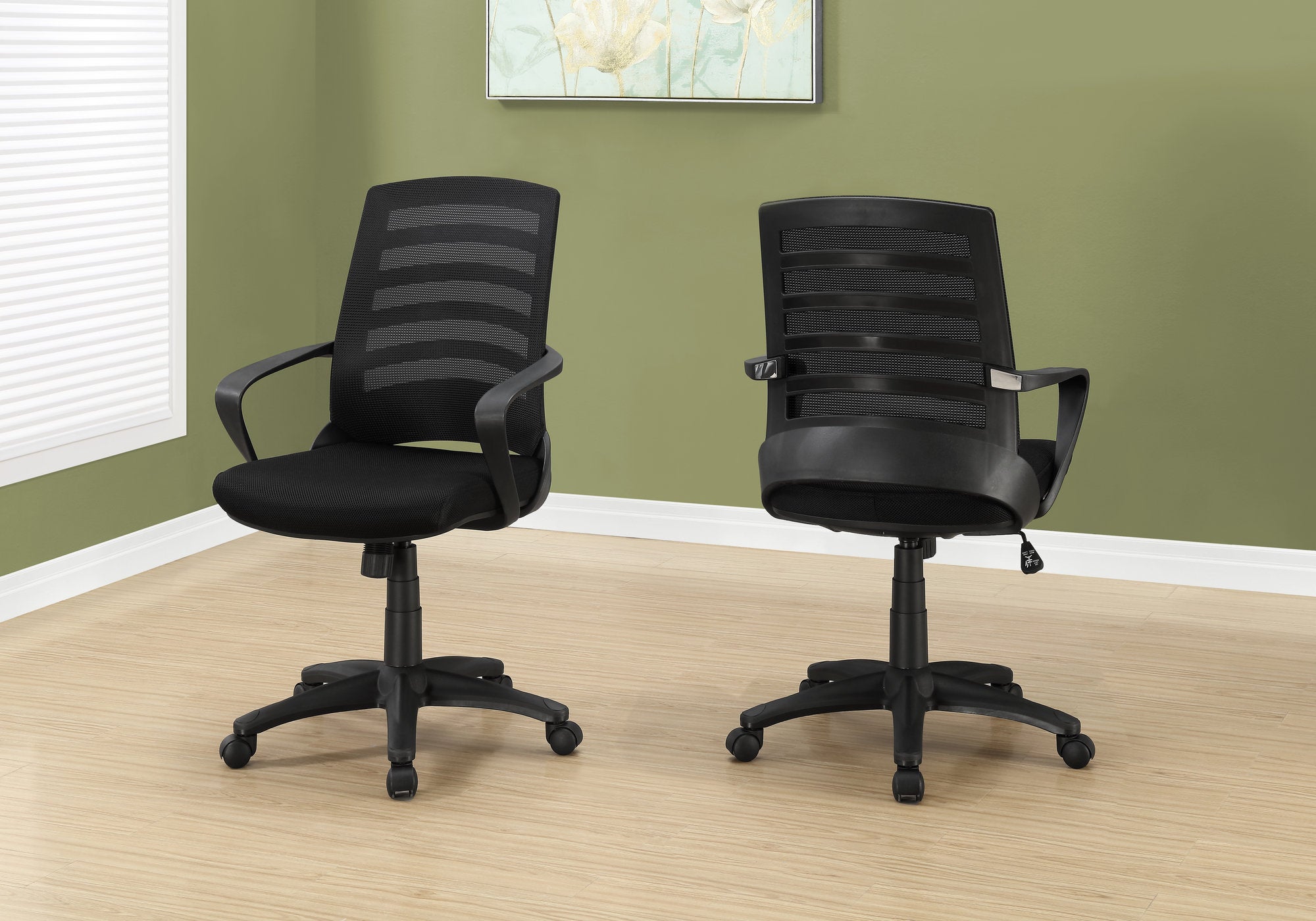 Image of office chair - black black mesh multi position i 7224.