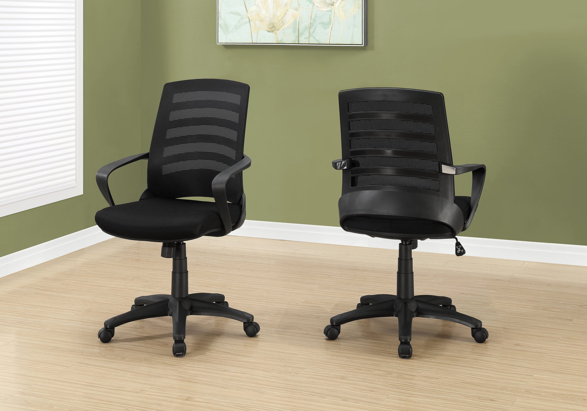 office chair black black mesh multi position i7224