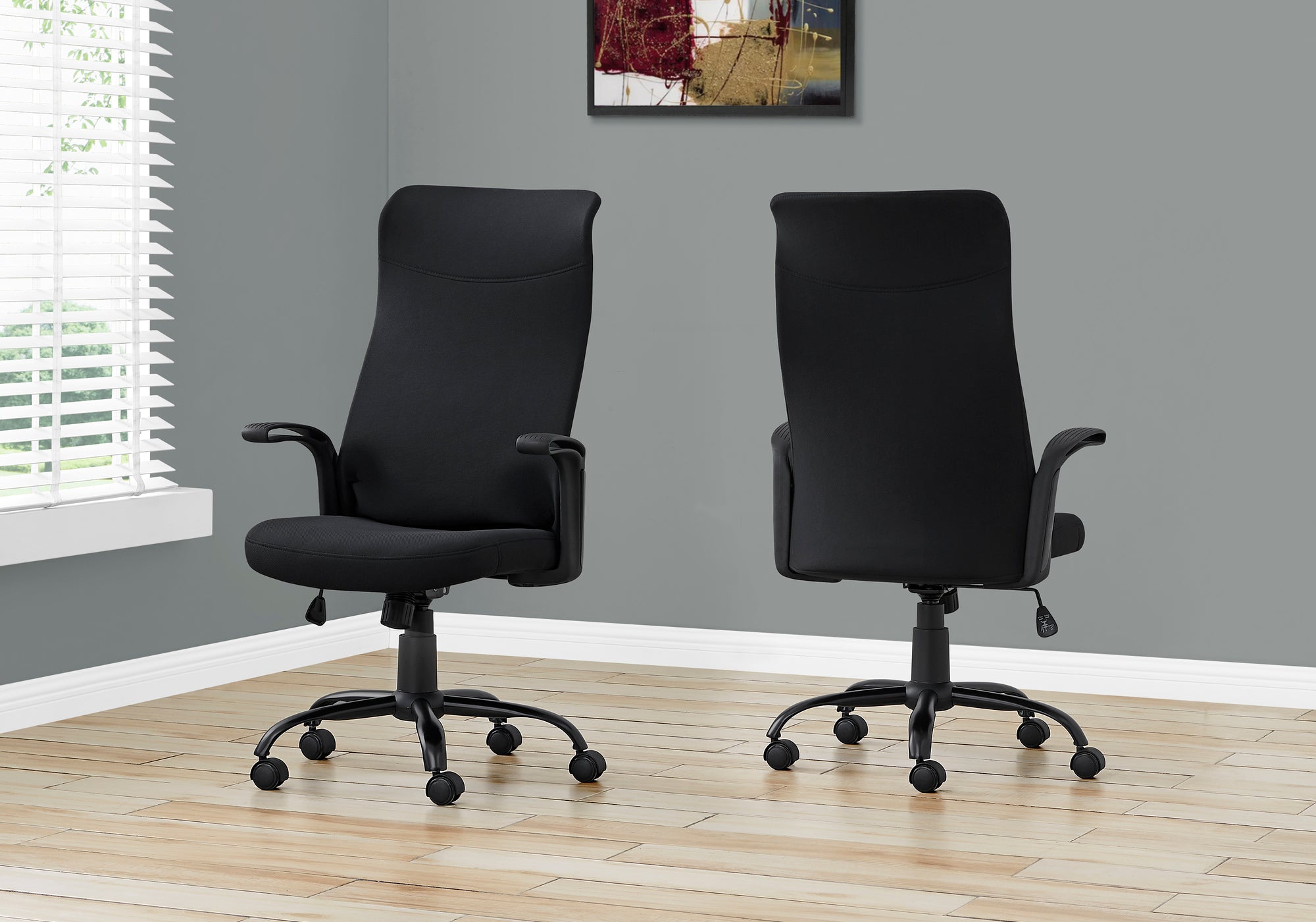 office chair black black fabric multi position i7248