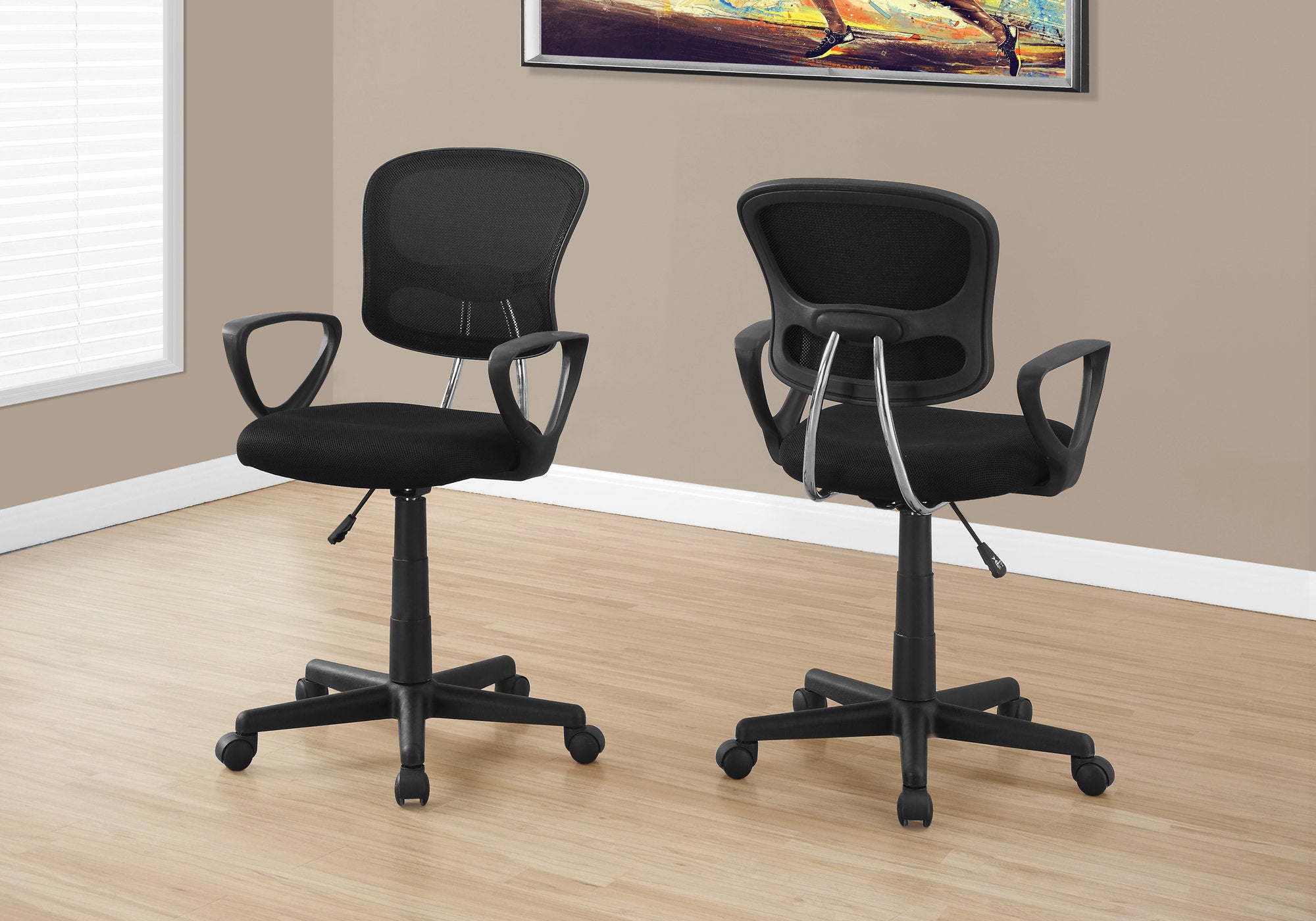 Image of office chair - black mesh juvenile multi-position i 7260.