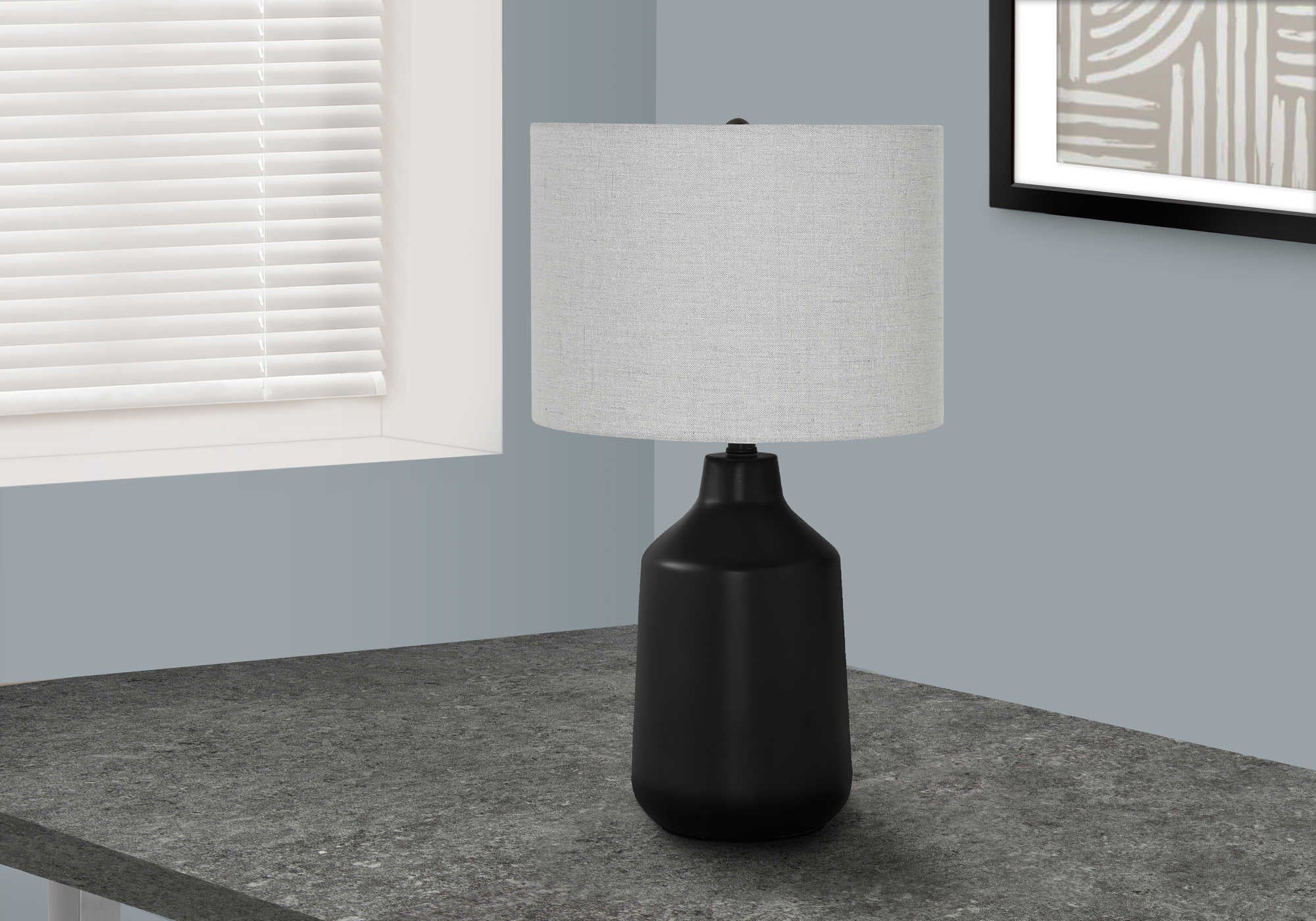 Image of lighting - 24h table lamp black concrete grey shade i 9701.