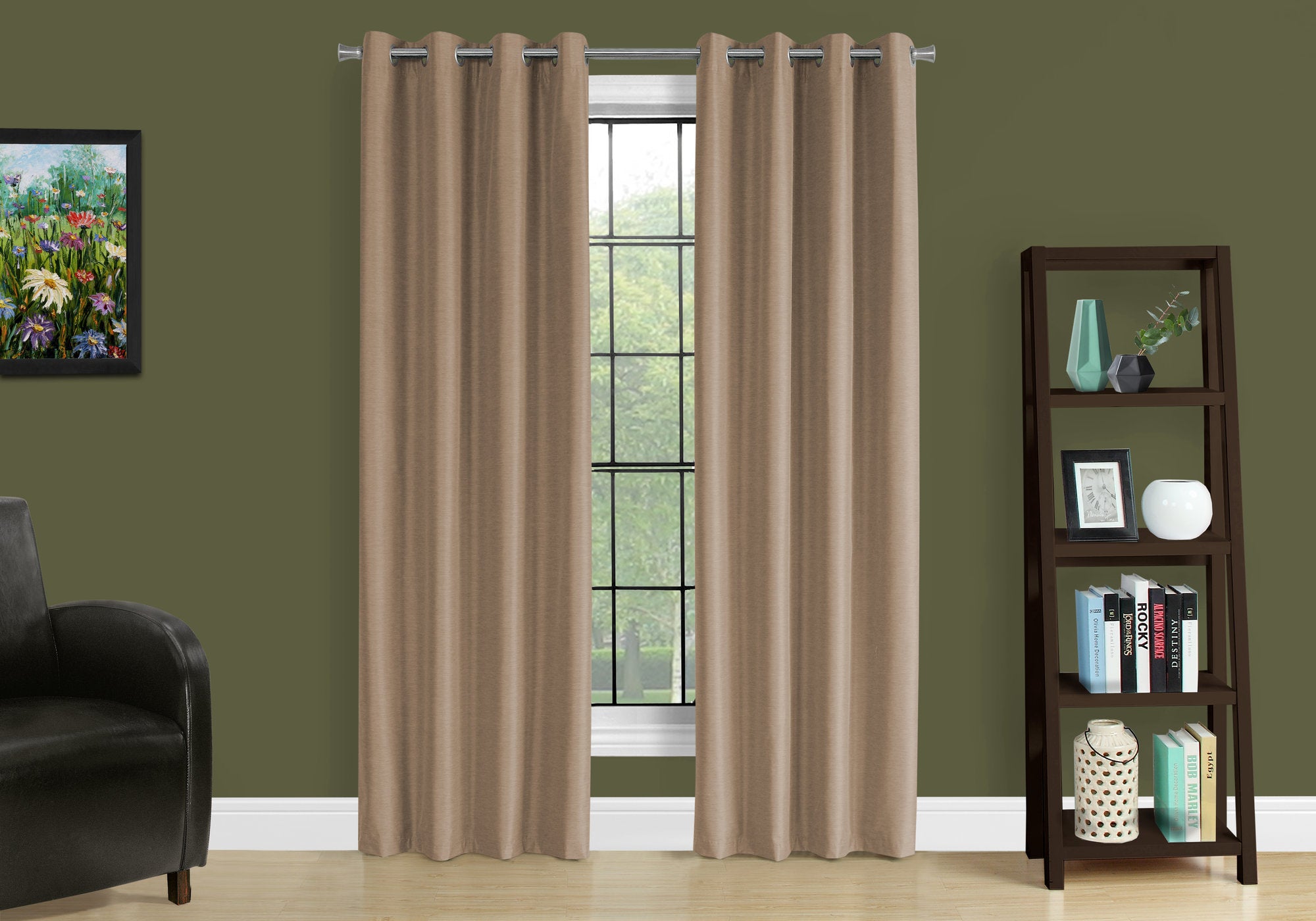 curtain panel 2pcs 52w x 84h brown solid blackout i9838