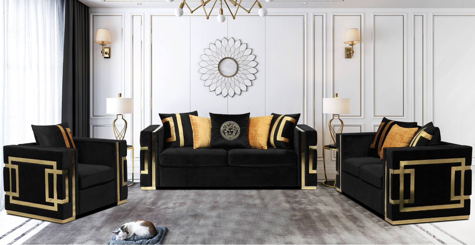 ENSEMBLE CANAPÉ PARIS 3PCS
