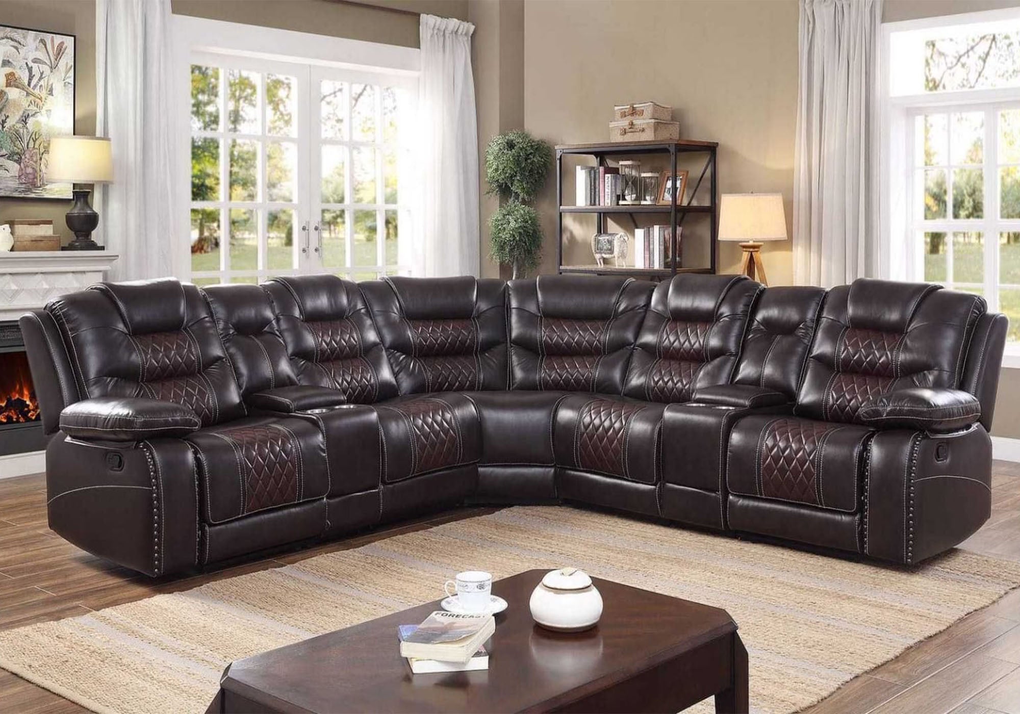 Sofa Sectional Recliner - Leather Gel RECLINER-GEL