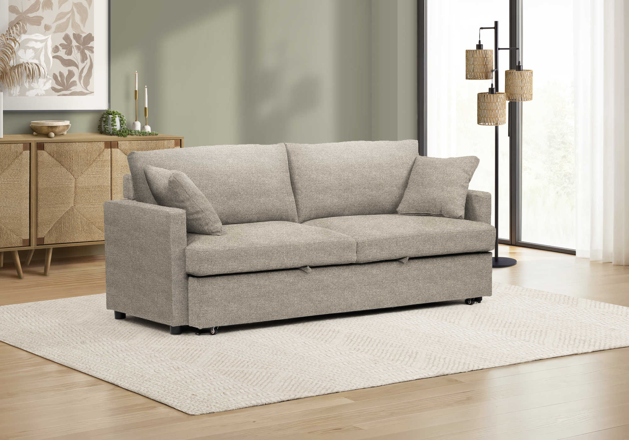 SOFA LIT - TISSU BEIGE PALE #BREGO-31 – 8224G31